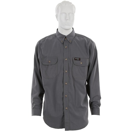 Mcr Safety FR, Summit Breeze 5.5 oz. Inhnt Shirt Gray, X5 SBS1001X5